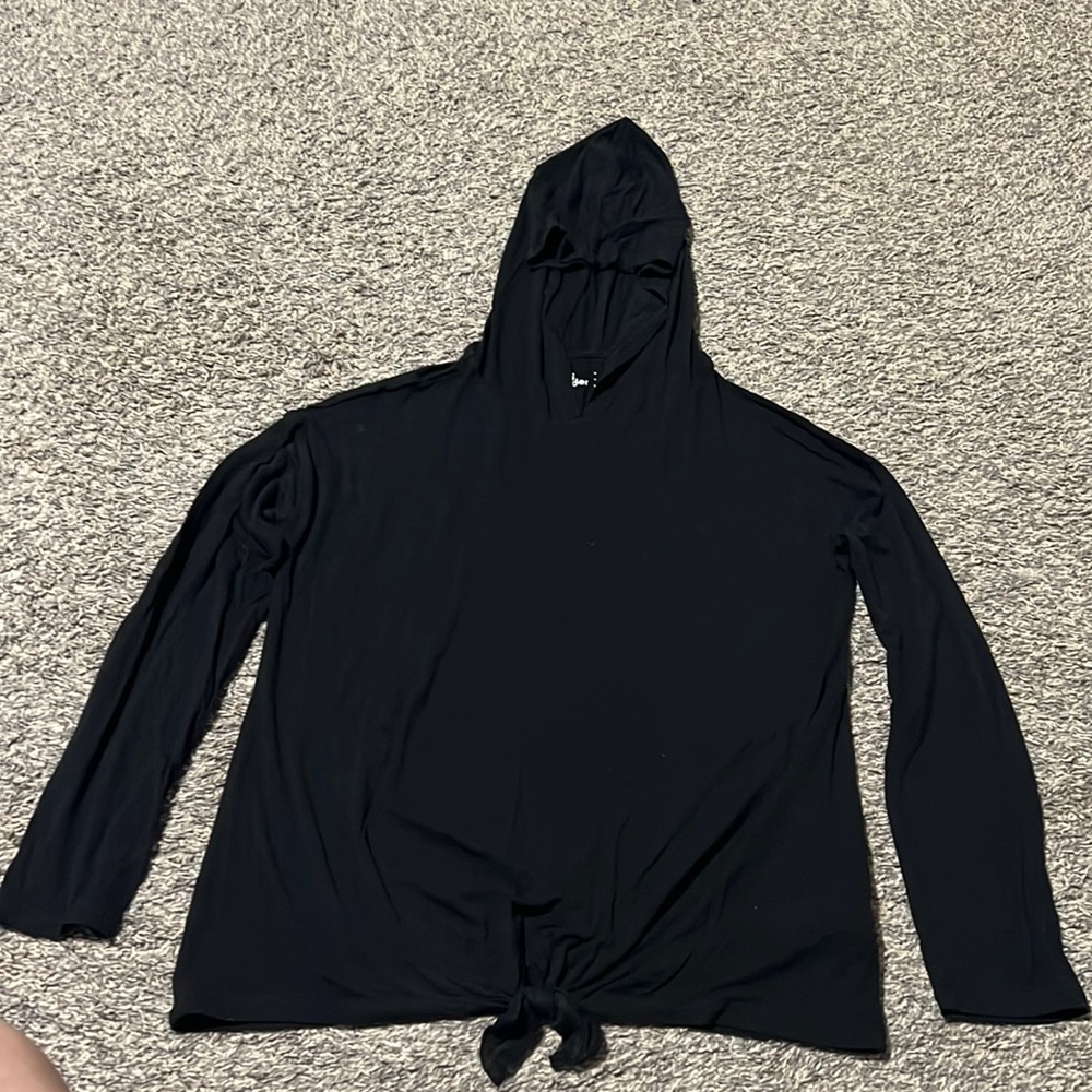 Girls Rumi+Ryder size L (12-14) hooded tie front shirt